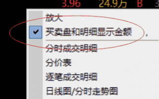 如何让分时图的成交量，在右侧金额显示？