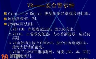 为什么说VR指标是炒股安全警示钟