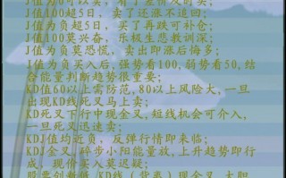 经典“KDJ值应用口诀”（J值炒股技巧）