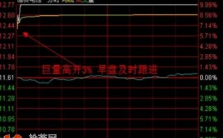 巨量高开涨停板的常见分时图形态图解：高开幅度在2%-4%